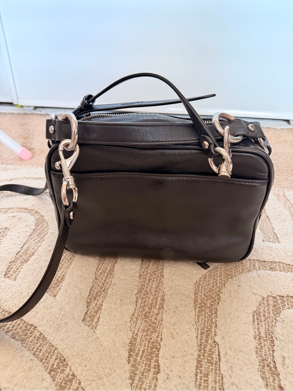 Rebecca Minkoff Black Leather Crossbody Bag - Picture 4 of 6